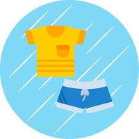 ropa de deporte plano circulo icono diseño vector