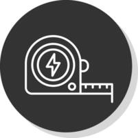 Measure Tap Line Shadow Circle Icon Design vector