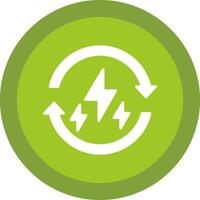 Renewable Energy Line Shadow Circle Icon Design vector