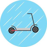 Kick Scooter Flat Circle Icon Design vector