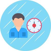 Working Hours Flat Circle Icon Design vector
