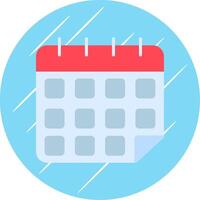 Calendar Flat Circle Icon Design vector