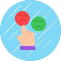 Customer Satisfaction Flat Circle Icon Design vector