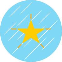 estrella plano circulo icono diseño vector