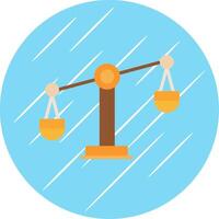 Balance Scale Flat Circle Icon Design vector