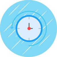 Back In Time Flat Circle Icon Design vector