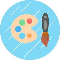 Palette Flat Circle Icon Design vector