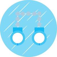 Hand Cuffs Flat Circle Icon Design vector