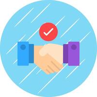 Trust Flat Circle Icon Design vector