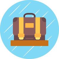 Suitcase Flat Circle Icon Design vector