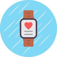 Watch Flat Circle Icon Design vector