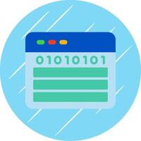 Web Programming Flat Circle Icon Design vector