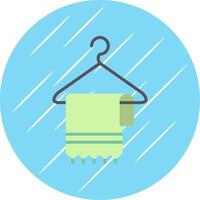 Towel Flat Circle Icon Design vector