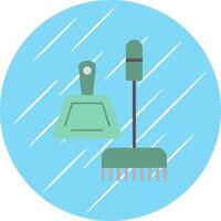 Broom Flat Circle Icon Design vector