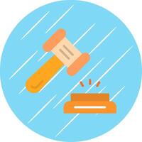 Hammer Flat Circle Icon Design vector
