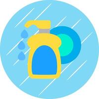 Dish Flat Circle Icon Design vector