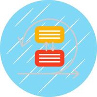 Sprint Flat Circle Icon Design vector