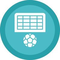 Football Goal Line Shadow Circle Icon Design vector