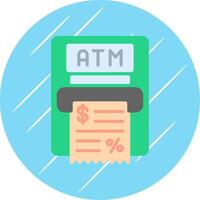 Atm Machine Flat Circle Icon Design vector