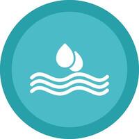 Water Drop Line Shadow Circle Icon Design vector