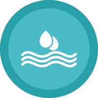 Water Drop Line Shadow Circle Icon Design vector