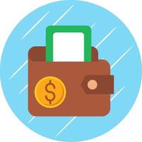 Digital Wallet Flat Circle Icon Design vector