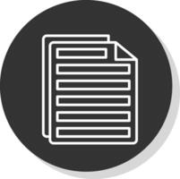 File Line Shadow Circle Icon Design vector