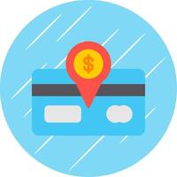 Direct Debit Flat Circle Icon Design vector