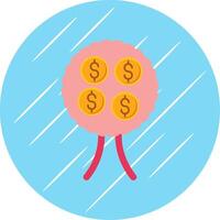 Money Tree Flat Circle Icon Design vector