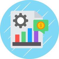 Interest Rate Flat Circle Icon Design vector