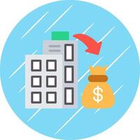 Market Investment Flat Circle Icon Design vector