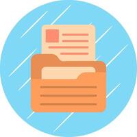 Portfolio Folder Flat Circle Icon Design vector