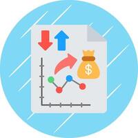 Money Strategy Flat Circle Icon Design vector