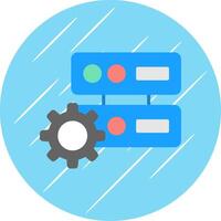 Data Management Flat Circle Icon Design vector