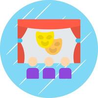 Theater Flat Circle Icon Design vector