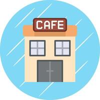 Cafe Flat Circle Icon Design vector