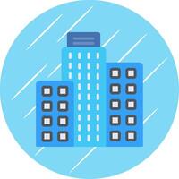 Building Flat Circle Icon Design vector