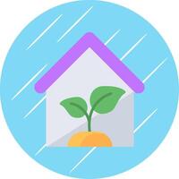 Greenhouse Flat Circle Icon Design vector