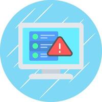 Warning Flat Circle Icon Design vector