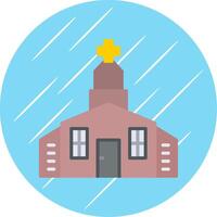 Church Flat Circle Icon Design vector