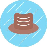 sombrero plano circulo icono diseño vector