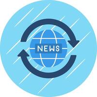 Noticias reporte plano circulo icono diseño vector