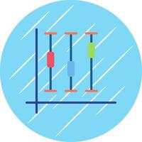 Box Plot Flat Circle Icon Design vector