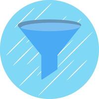 Funnel Flat Circle Icon Design vector