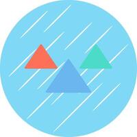 Triangles Flat Circle Icon Design vector