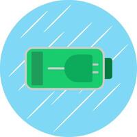 Charging Battery Flat Circle Icon Design vector