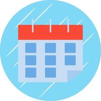 Calendar Flat Circle Icon Design vector