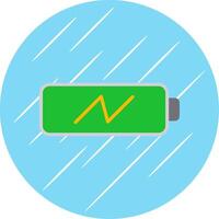 Charging Battery Flat Circle Icon Design vector