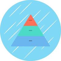 Pyramid Charts Flat Circle Icon Design vector