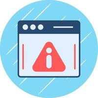 Warning Flat Circle Icon Design vector